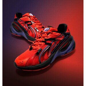 New! Size: 6.5 Junior | Puma Inverse Rev Jr | Red/Dark Amethyst/Black |402901-01